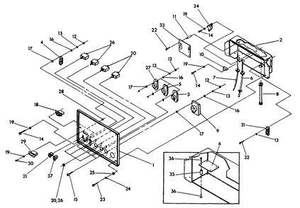 Generator Control Panel Diagram and Parts List for 9807-1-MC8000  Briggs and Stratton Generator